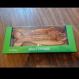 LL Bean Whale Cribbage Board NIB